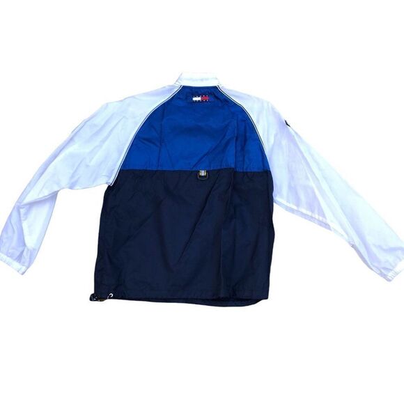 TOMMY Hilfiger Jacket Medium White/Navy Windbreaker - Picture 4 of 6